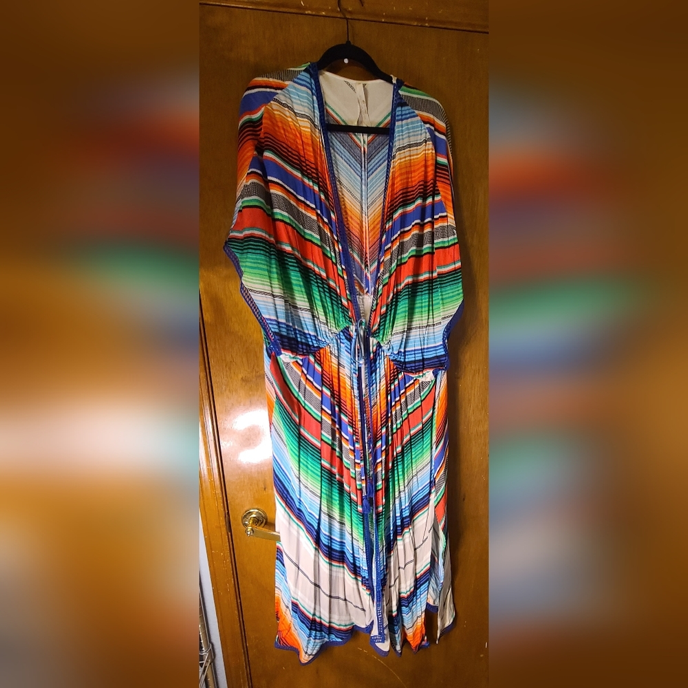 Melissa McCarthy Seven7 x Lane Bryant Colorful Duster, Plus Size, 3X